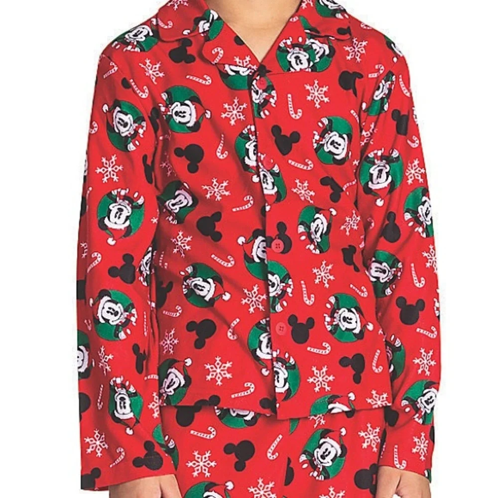 Family Matching PJ’s - Kids - Micky Mouse Santa PJ NWT!